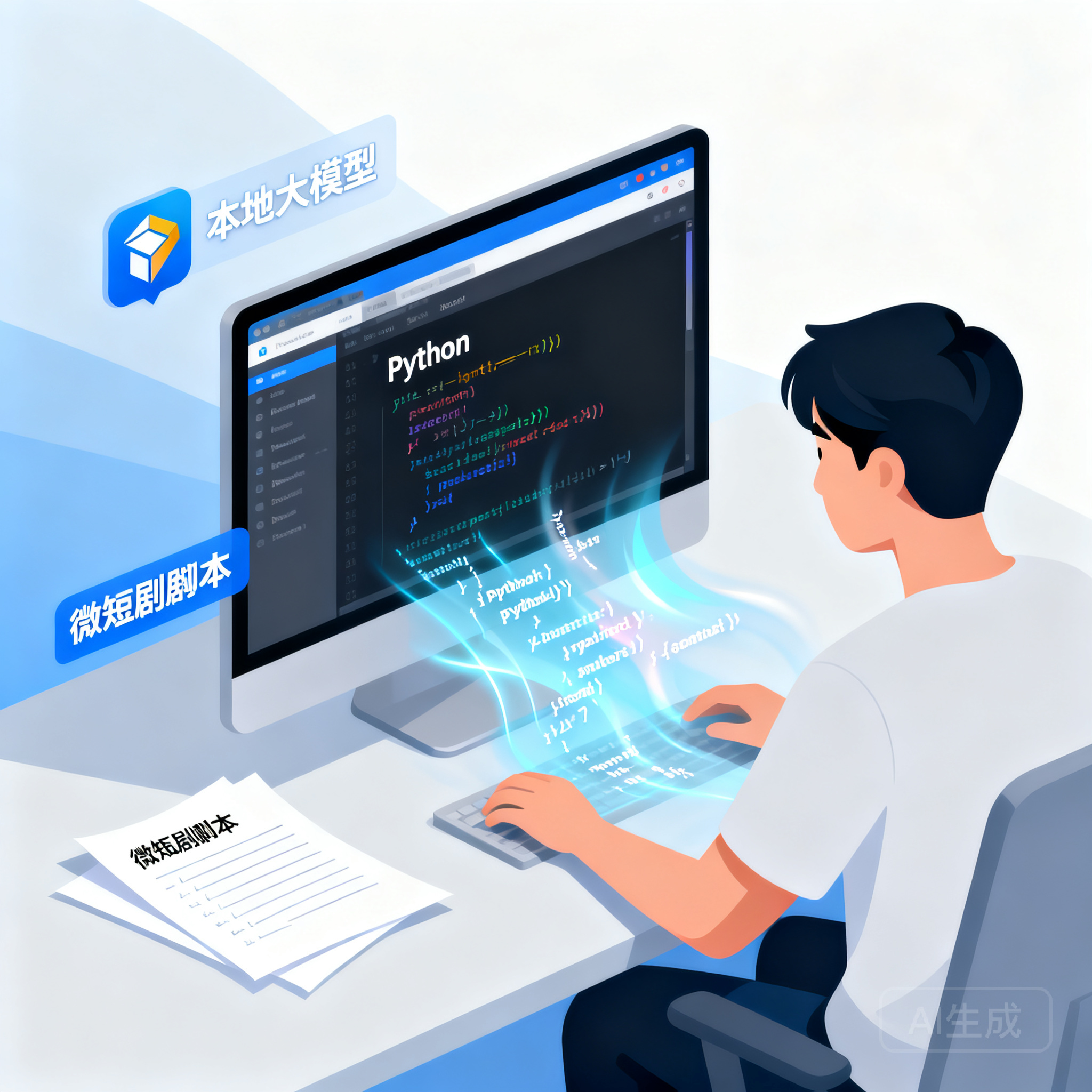 用Python对接本地大模型 快速生成定制微短剧脚本